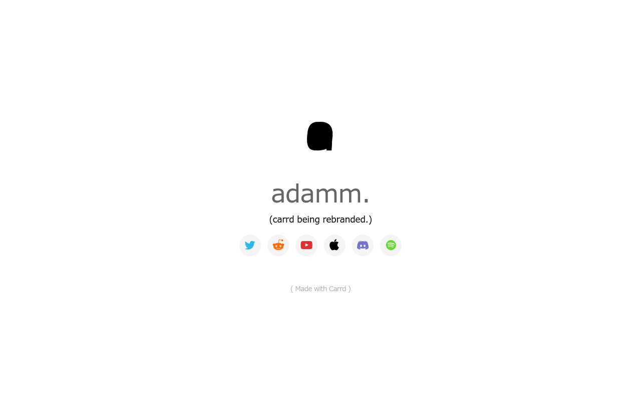 Carrd profile picture for @adams